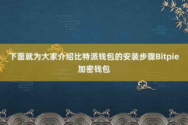 下面就为大家介绍比特派钱包的安装步骤Bitpie加密钱包